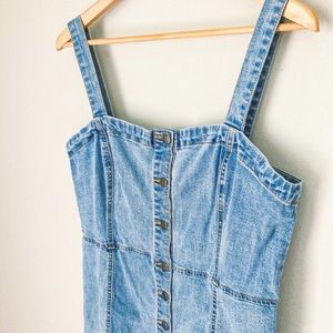 Button down denim dress